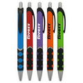 Union Printed Tropical "Duty-Grip" Clicker Pen w/ Rubber Grip